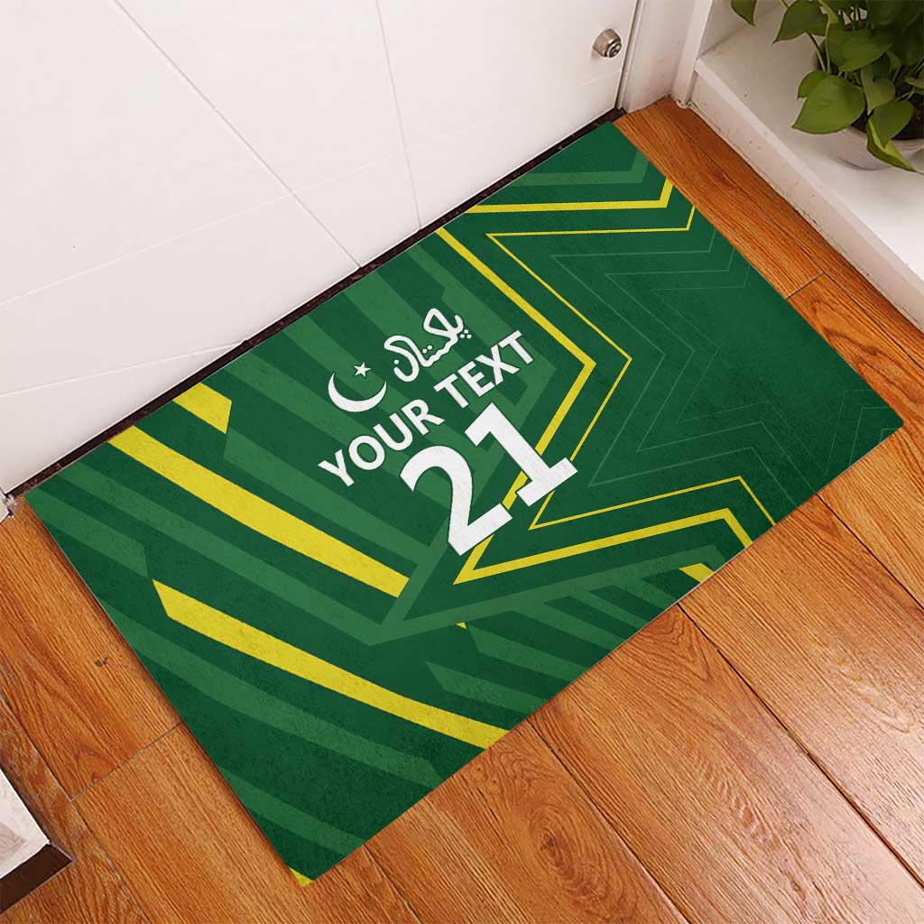 Pakistan Cricket Custom Rubber Doormat Shaheen Falcon Go Champions - Wonder Print Shop