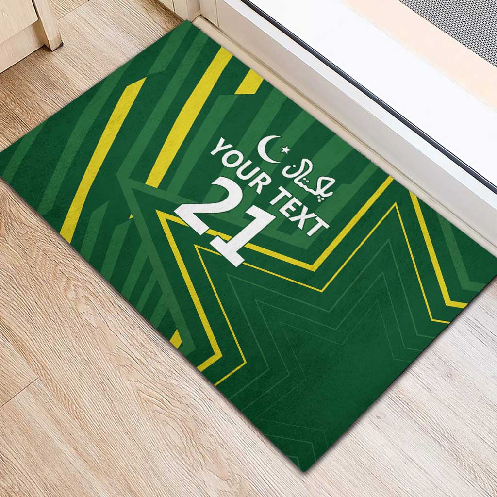 Pakistan Cricket Custom Rubber Doormat Shaheen Falcon Go Champions - Wonder Print Shop