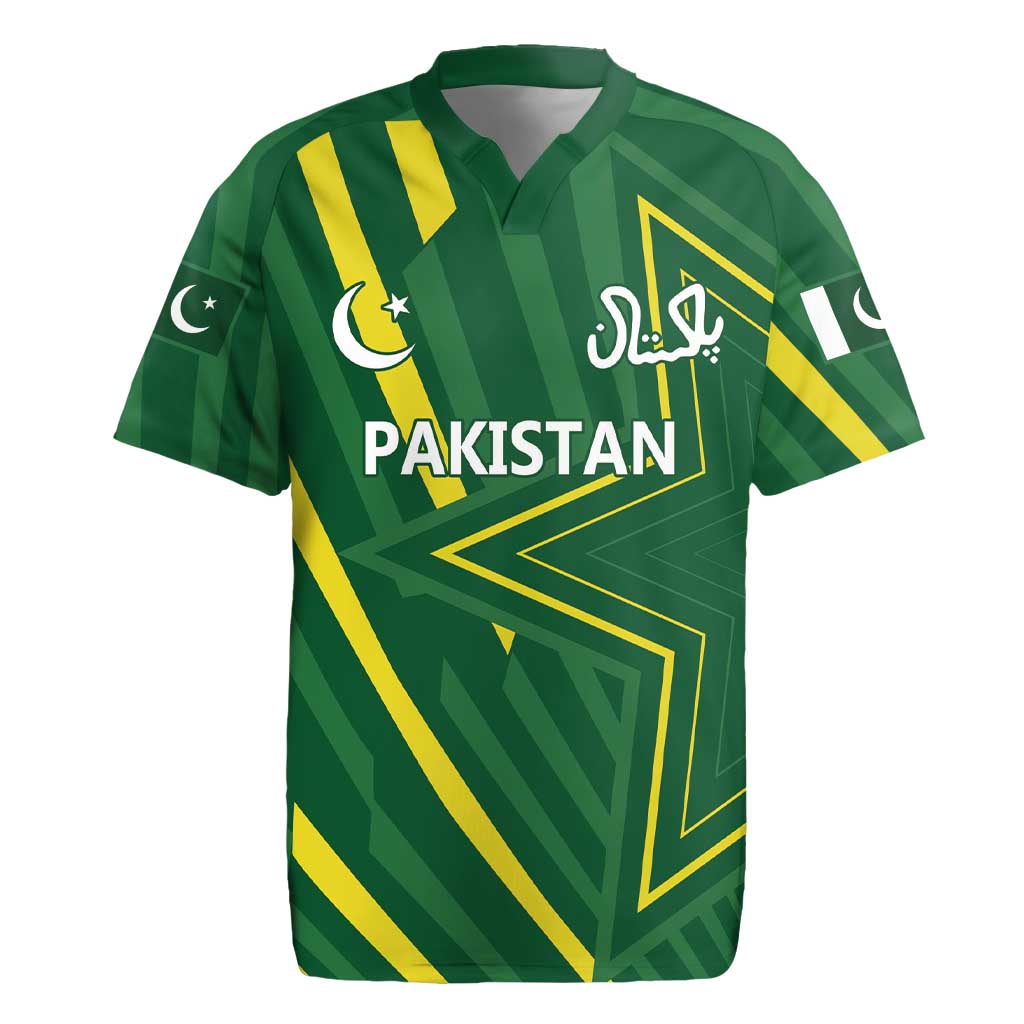 Pakistan Cricket Custom Rugby Jersey Shaheen Falcon Go Champions - Wonder Print Shop