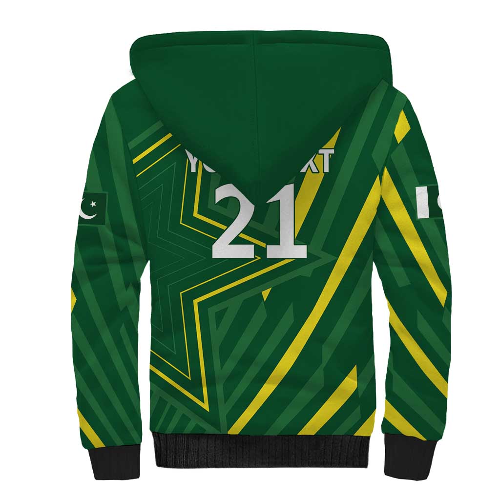Pakistan Cricket Custom Sherpa Hoodie Shaheen Falcon Go Champions - Wonder Print Shop
