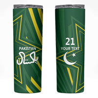 Pakistan Cricket Custom Skinny Tumbler Shaheen Falcon Go Champions - Wonder Print Shop