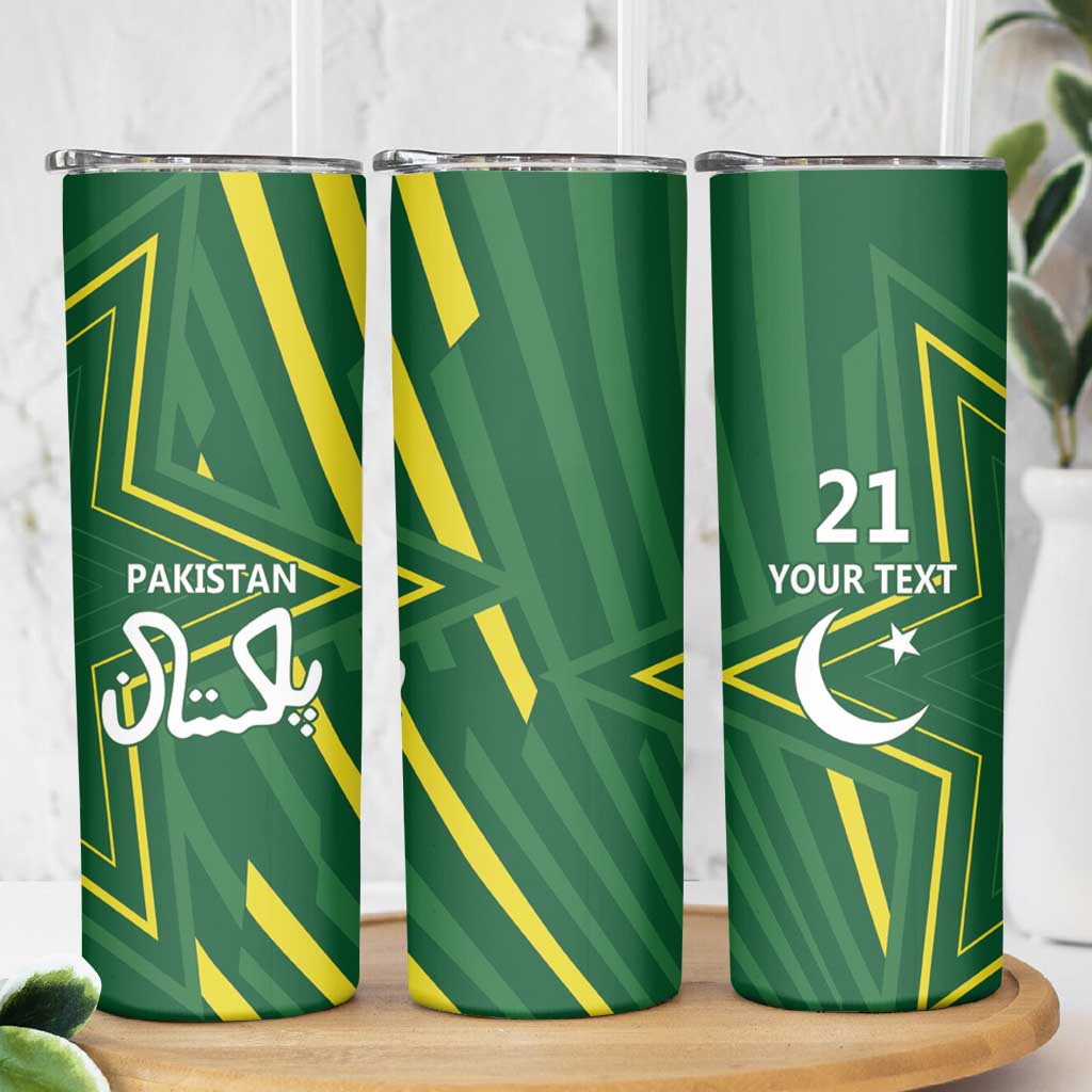 Pakistan Cricket Custom Skinny Tumbler Shaheen Falcon Go Champions - Wonder Print Shop