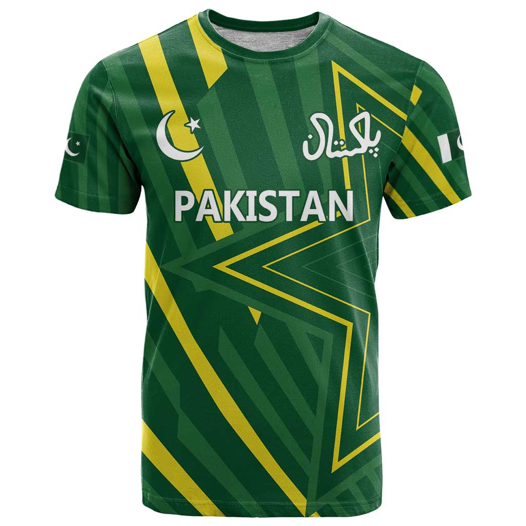 Pakistan Cricket Custom T Shirt Shaheen Falcon Go Champions - Wonder Print Shop