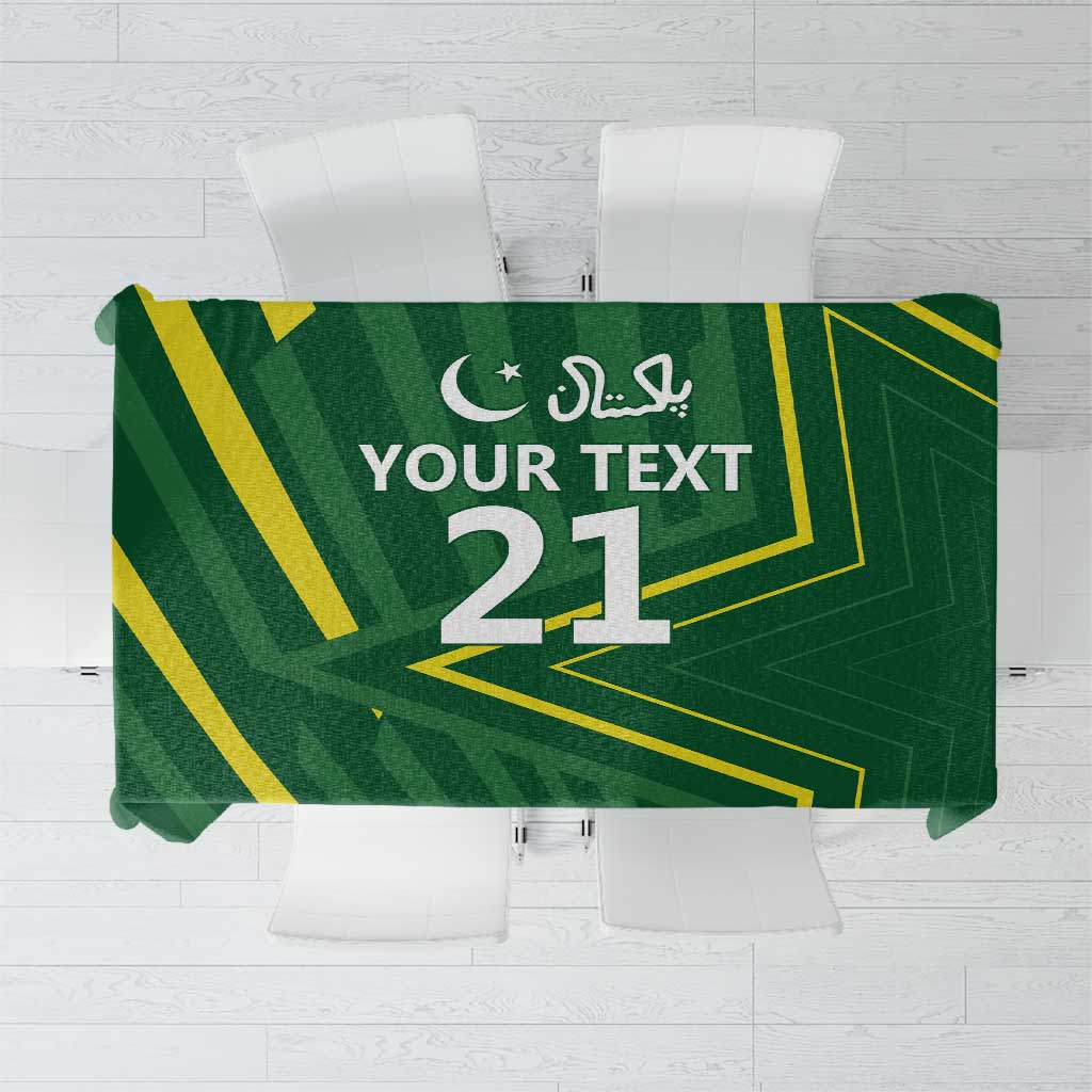 Pakistan Cricket Custom Tablecloth Shaheen Falcon Go Champions - Wonder Print Shop