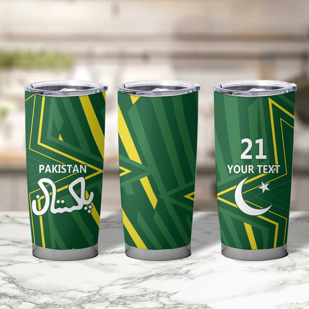 Pakistan Cricket Custom Tumbler Cup Shaheen Falcon Go Champions - Wonder Print Shop