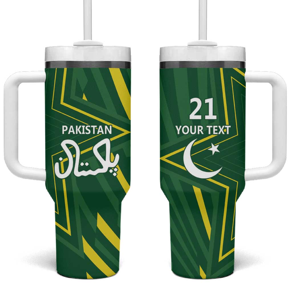 Pakistan Cricket Custom Tumbler With Handle Shaheen Falcon Go Champions - Wonder Print Shop