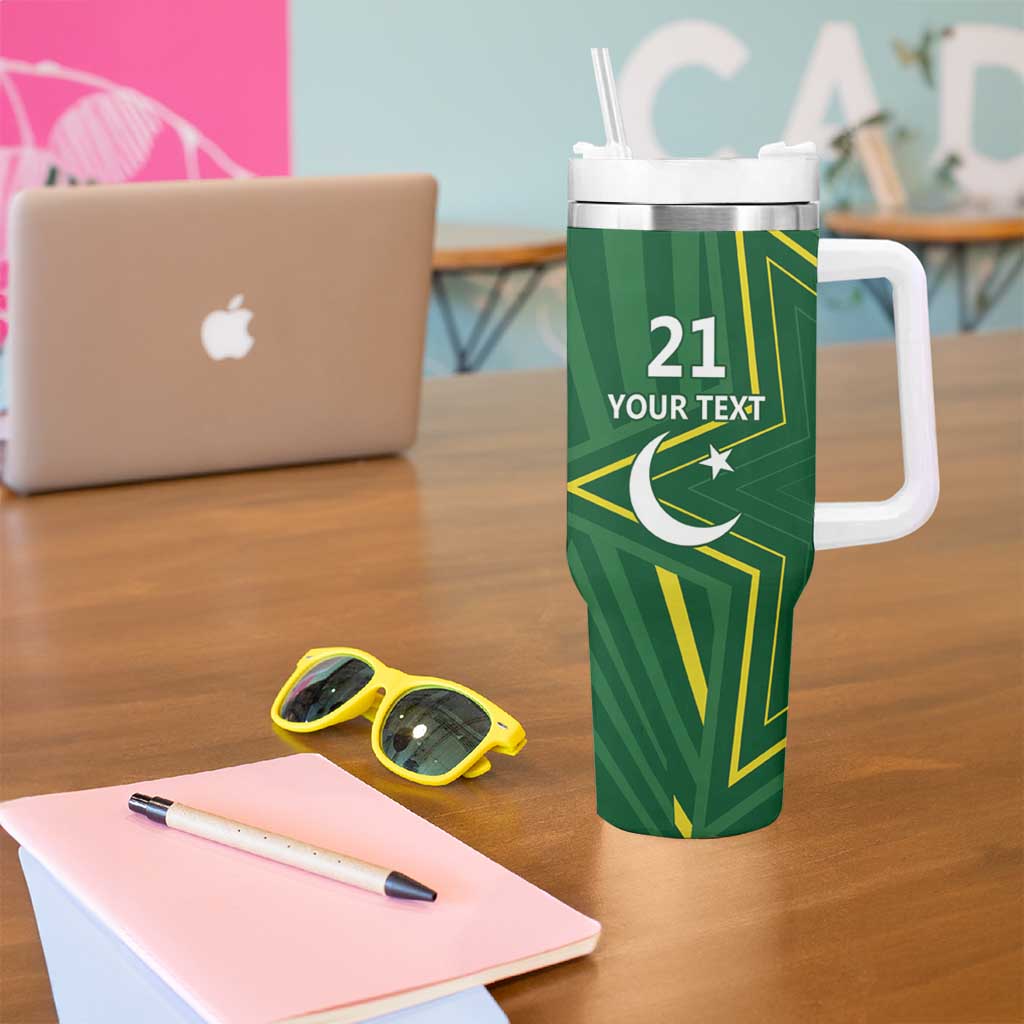 Pakistan Cricket Custom Tumbler With Handle Shaheen Falcon Go Champions - Wonder Print Shop
