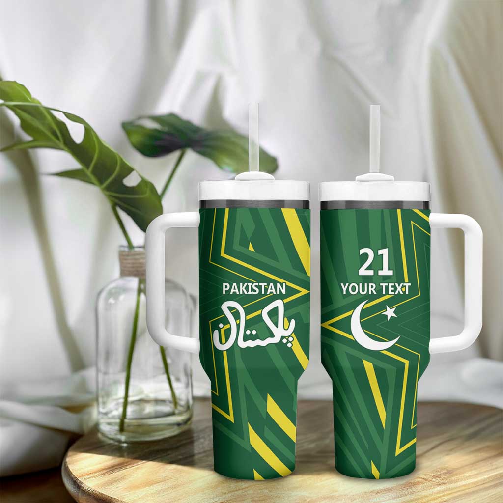 Pakistan Cricket Custom Tumbler With Handle Shaheen Falcon Go Champions - Wonder Print Shop