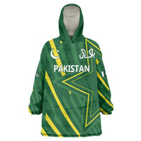 Pakistan Cricket Custom Wearable Blanket Hoodie Shaheen Falcon Go Champions - Wonder Print Shop