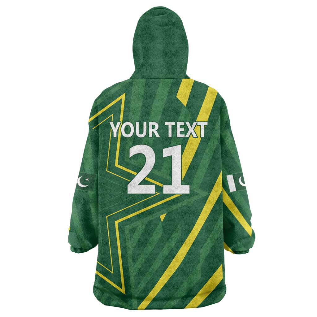 Pakistan Cricket Custom Wearable Blanket Hoodie Shaheen Falcon Go Champions - Wonder Print Shop