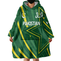Pakistan Cricket Custom Wearable Blanket Hoodie Shaheen Falcon Go Champions - Wonder Print Shop