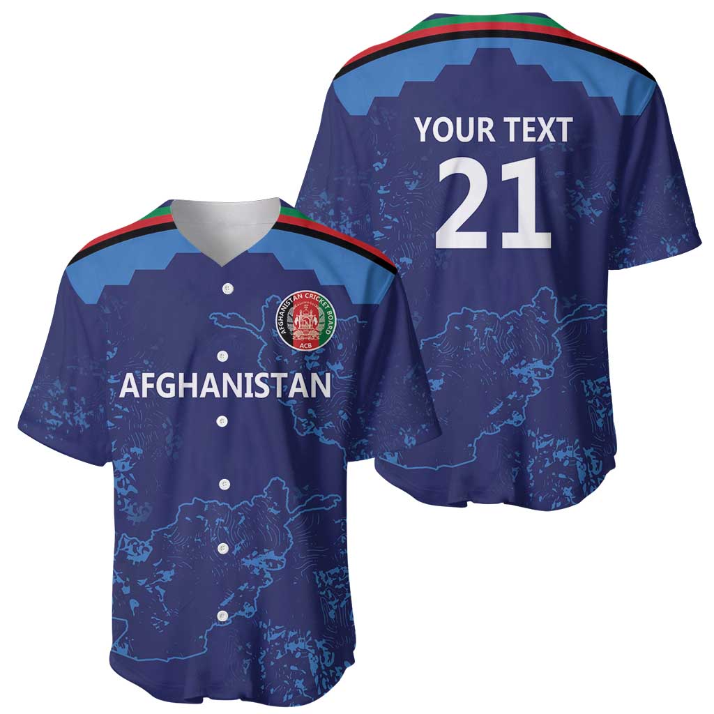 Afghan Atalans Cricket Custom Baseball Jersey Afghanistan Map with Sporty Style LT9 - Wonder Print Shop