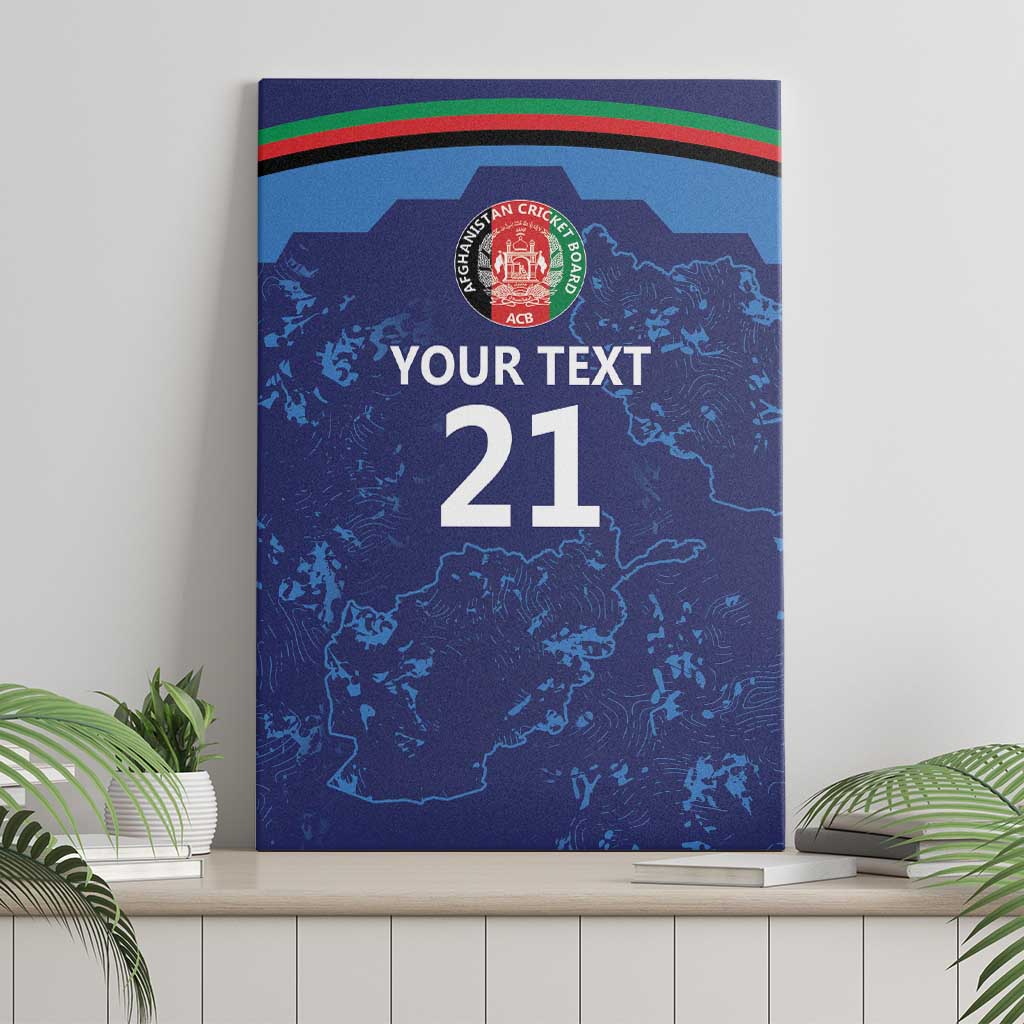 Afghan Atalans Cricket Custom Canvas Wall Art Afghanistan Map with Sporty Style LT9 - Wonder Print Shop