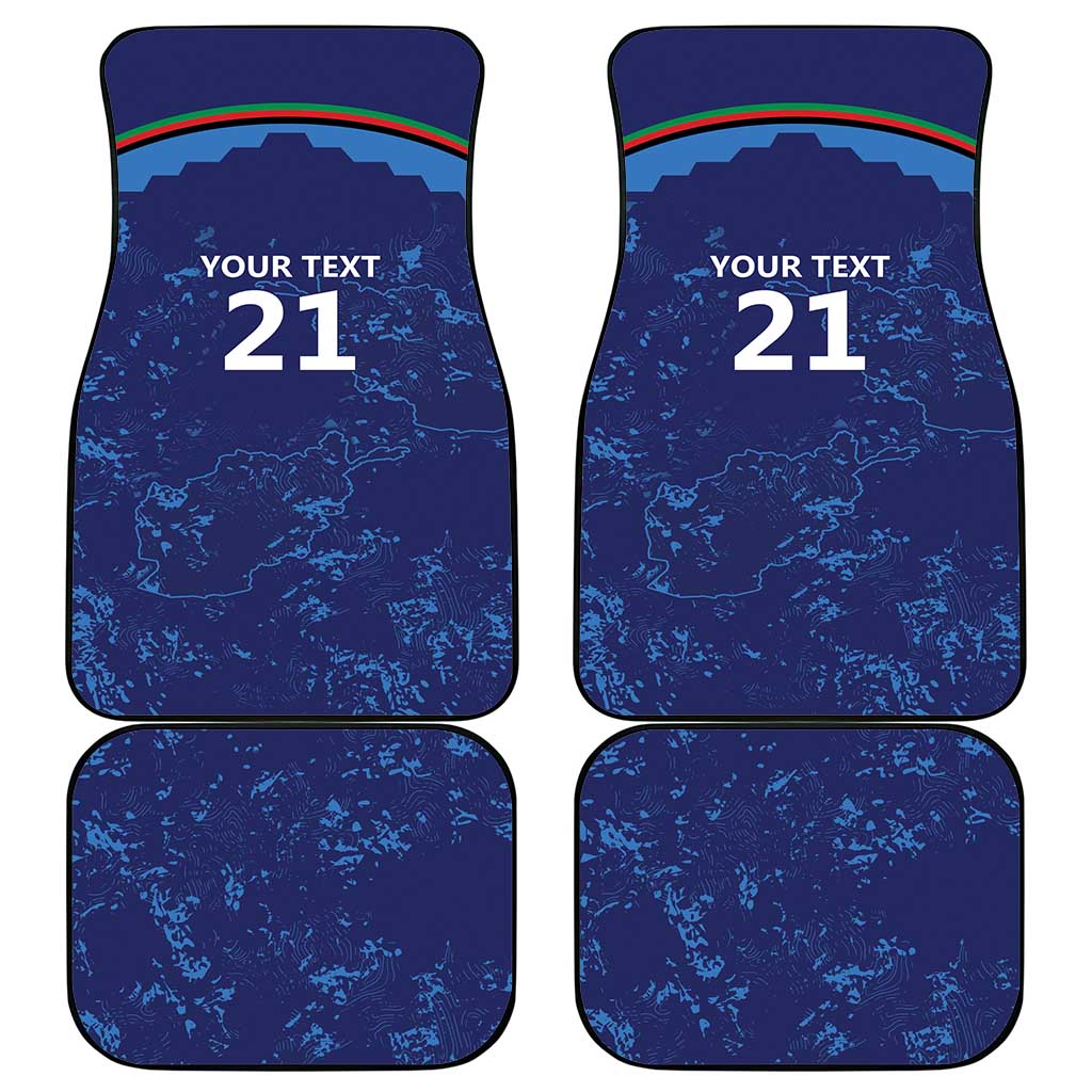 Afghan Atalans Cricket Custom Car Mats Afghanistan Map with Sporty Style LT9 - Wonder Print Shop