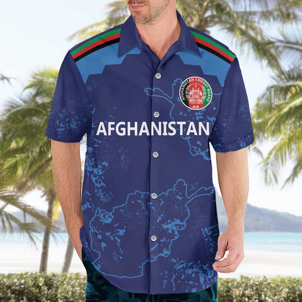 Afghan Atalans Cricket Custom Hawaiian Shirt Afghanistan Map with Sporty Style - Wonder Print Shop