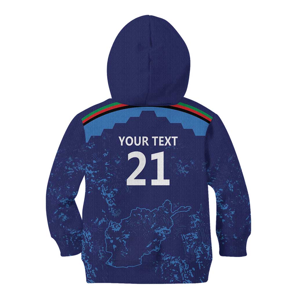 Afghan Atalans Cricket Custom Kid Hoodie Afghanistan Map with Sporty Style - Wonder Print Shop