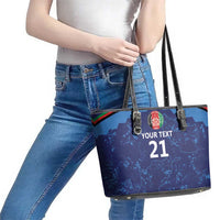 Afghan Atalans Cricket Custom Leather Tote Bag Afghanistan Map with Sporty Style - Wonder Print Shop