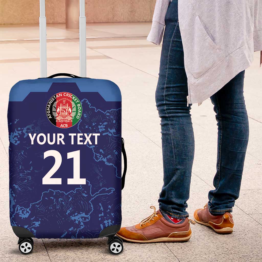 Afghan Atalans Cricket Custom Luggage Cover Afghanistan Map with Sporty Style - Wonder Print Shop