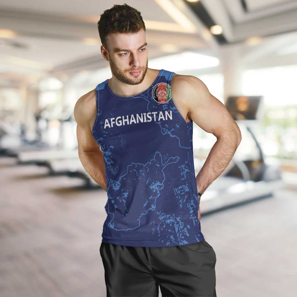 Afghan Atalans Cricket Custom Men Tank Top Afghanistan Map with Sporty Style - Wonder Print Shop