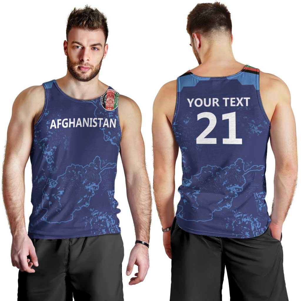 Afghan Atalans Cricket Custom Men Tank Top Afghanistan Map with Sporty Style - Wonder Print Shop
