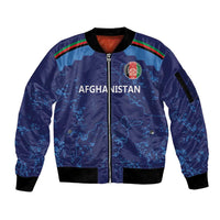 Afghan Atalans Cricket Custom Sleeve Zip Bomber Jacket Afghanistan Map with Sporty Style - Wonder Print Shop