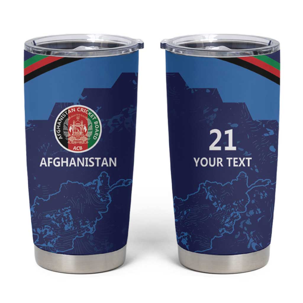 Afghan Atalans Cricket Custom Tumbler Cup Afghanistan Map with Sporty Style - Wonder Print Shop