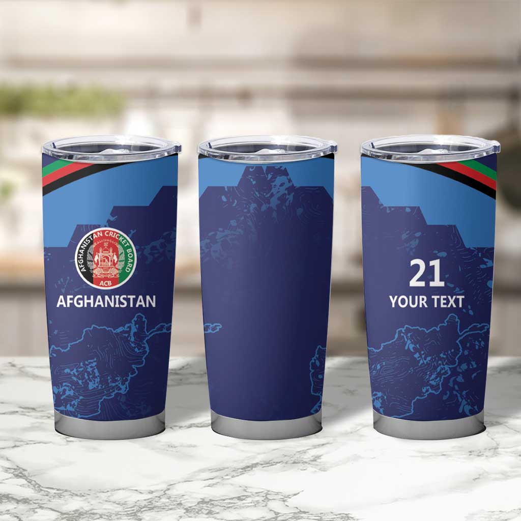 Afghan Atalans Cricket Custom Tumbler Cup Afghanistan Map with Sporty Style - Wonder Print Shop