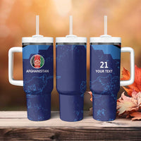 Afghan Atalans Cricket Custom Tumbler With Handle Afghanistan Map with Sporty Style - Wonder Print Shop