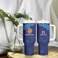 Afghan Atalans Cricket Custom Tumbler With Handle Afghanistan Map with Sporty Style - Wonder Print Shop