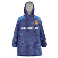 Afghan Atalans Cricket Custom Wearable Blanket Hoodie Afghanistan Map with Sporty Style - Wonder Print Shop