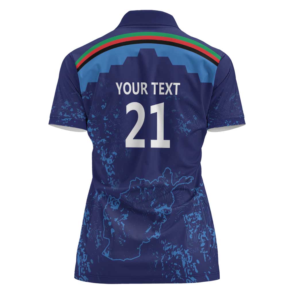Afghan Atalans Cricket Custom Women Polo Shirt Afghanistan Map with Sporty Style - Wonder Print Shop