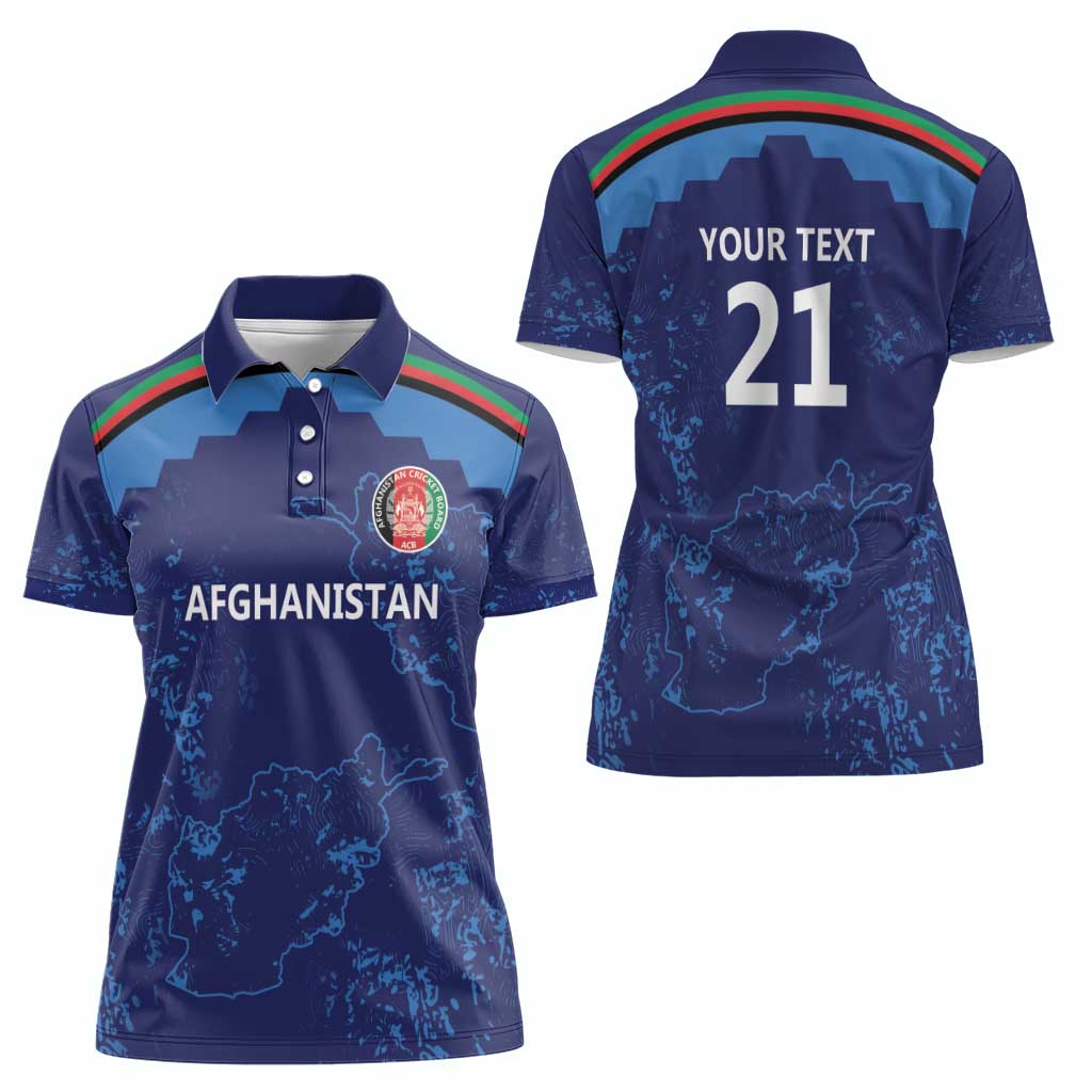 Afghan Atalans Cricket Custom Women Polo Shirt Afghanistan Map with Sporty Style - Wonder Print Shop