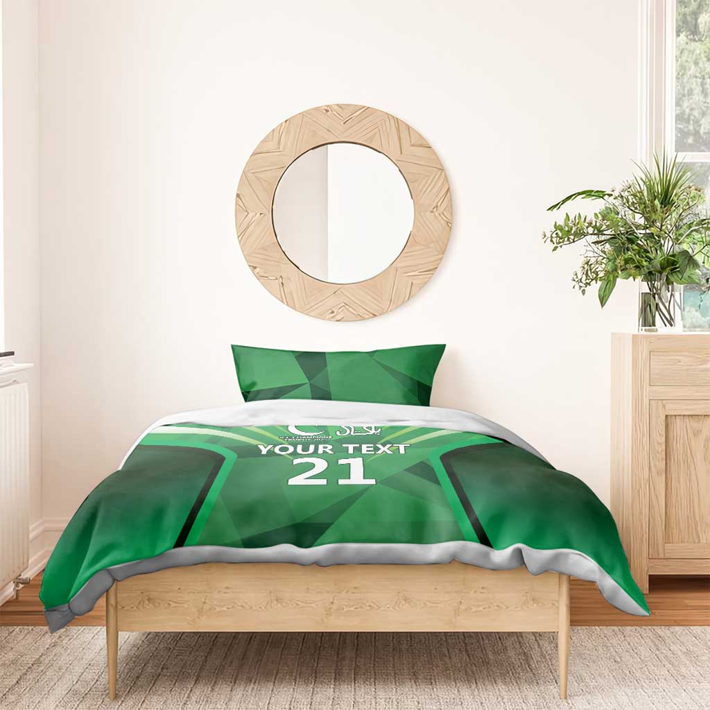 Pakistan Cricket Custom Bedding Set The Green Shirts with Sporty Pattern LT9 - Wonder Print Shop