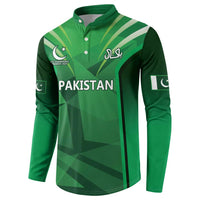 Pakistan Cricket Custom Button Sweatshirt The Green Shirts with Sporty Pattern LT9 - Wonder Print Shop