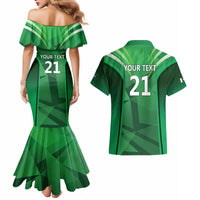 Pakistan Cricket Custom Couples Matching Mermaid Dress and Hawaiian Shirt The Green Shirts with Sporty Pattern LT9 - Wonder Print Shop