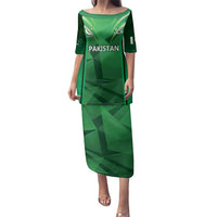 Pakistan Cricket Custom Family Matching Puletasi and Hawaiian Shirt The Green Shirts with Sporty Pattern - Wonder Print Shop