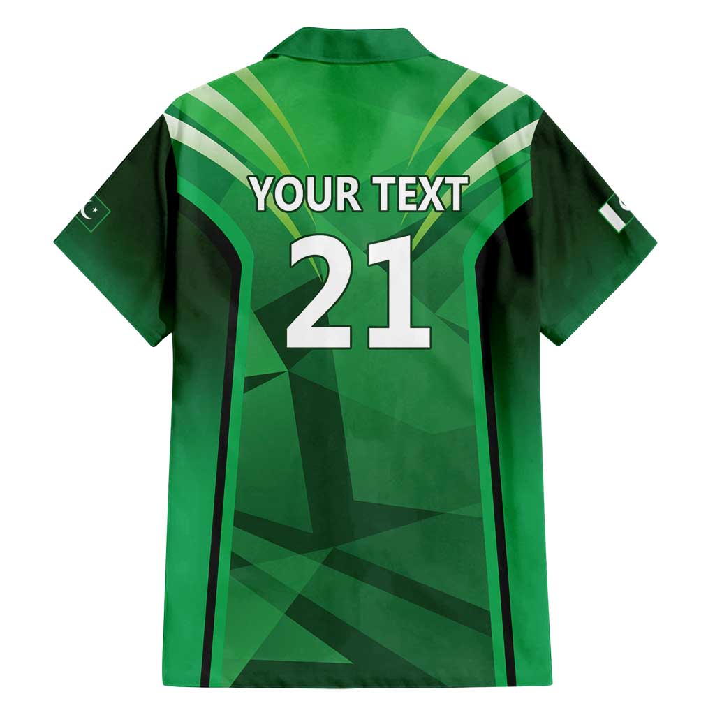 Pakistan Cricket Custom Family Matching Tank Maxi Dress and Hawaiian Shirt The Green Shirts with Sporty Pattern - Wonder Print Shop
