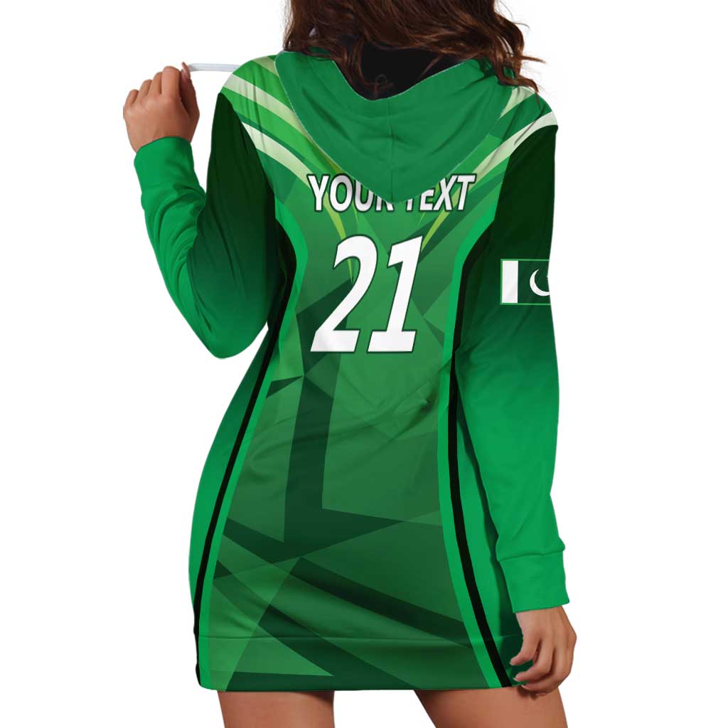 Pakistan Cricket Custom Hoodie Dress The Green Shirts with Sporty Pattern - Wonder Print Shop