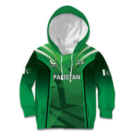 Pakistan Cricket Custom Kid Hoodie The Green Shirts with Sporty Pattern - Wonder Print Shop