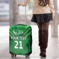 Pakistan Cricket Custom Luggage Cover The Green Shirts with Sporty Pattern - Wonder Print Shop