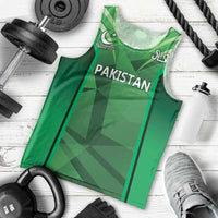 Pakistan Cricket Custom Men Tank Top The Green Shirts with Sporty Pattern - Wonder Print Shop