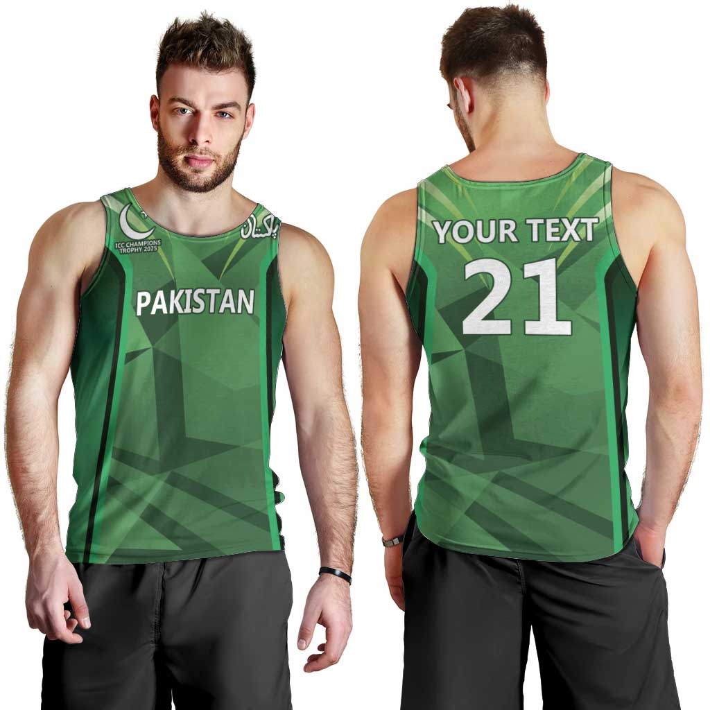 Pakistan Cricket Custom Men Tank Top The Green Shirts with Sporty Pattern - Wonder Print Shop