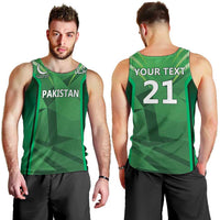 Pakistan Cricket Custom Men Tank Top The Green Shirts with Sporty Pattern - Wonder Print Shop