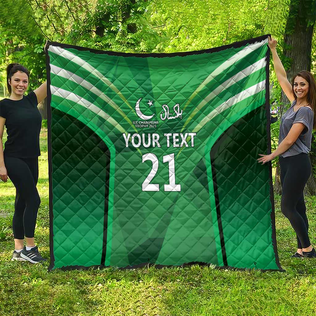Pakistan Cricket Custom Quilt The Green Shirts with Sporty Pattern - Wonder Print Shop
