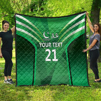 Pakistan Cricket Custom Quilt The Green Shirts with Sporty Pattern - Wonder Print Shop