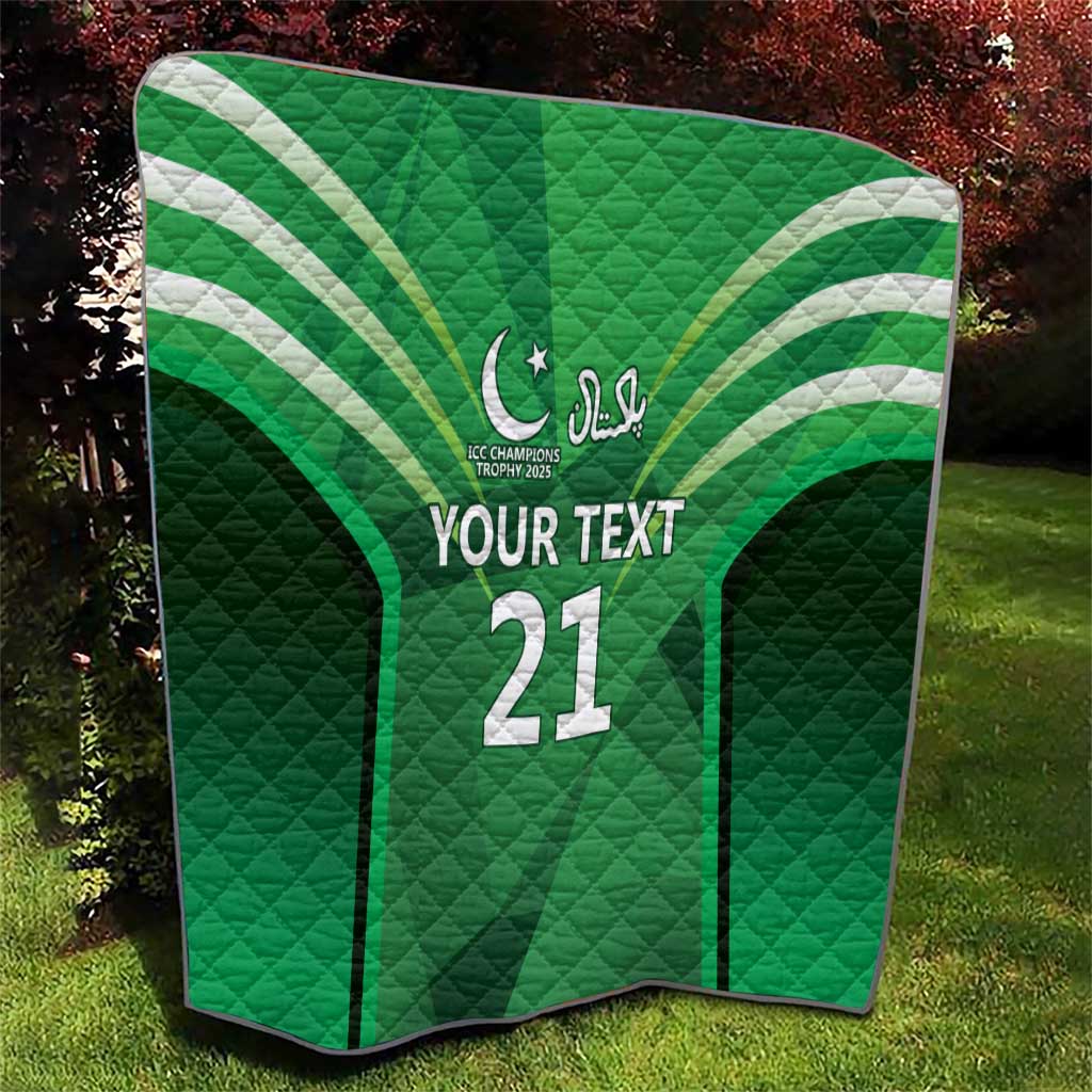 Pakistan Cricket Custom Quilt The Green Shirts with Sporty Pattern - Wonder Print Shop
