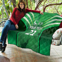 Pakistan Cricket Custom Quilt The Green Shirts with Sporty Pattern - Wonder Print Shop