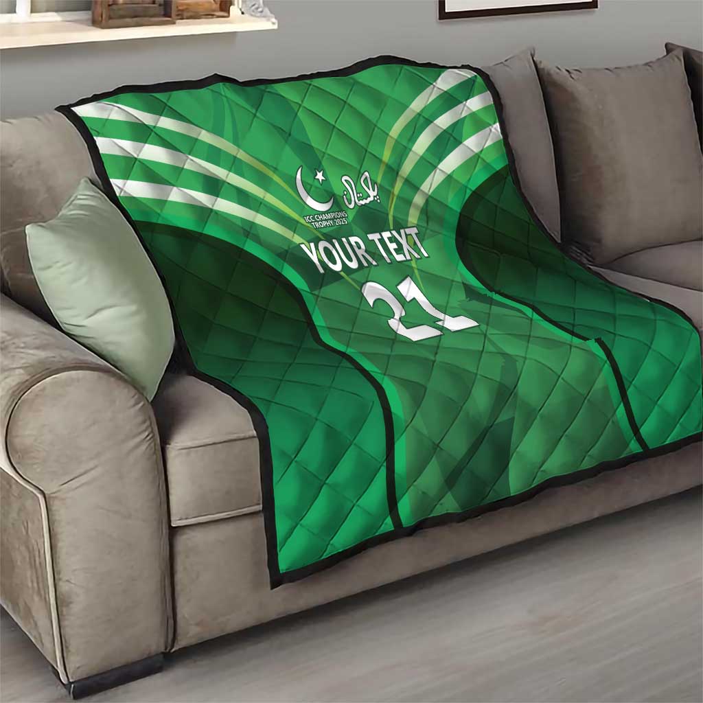Pakistan Cricket Custom Quilt The Green Shirts with Sporty Pattern - Wonder Print Shop