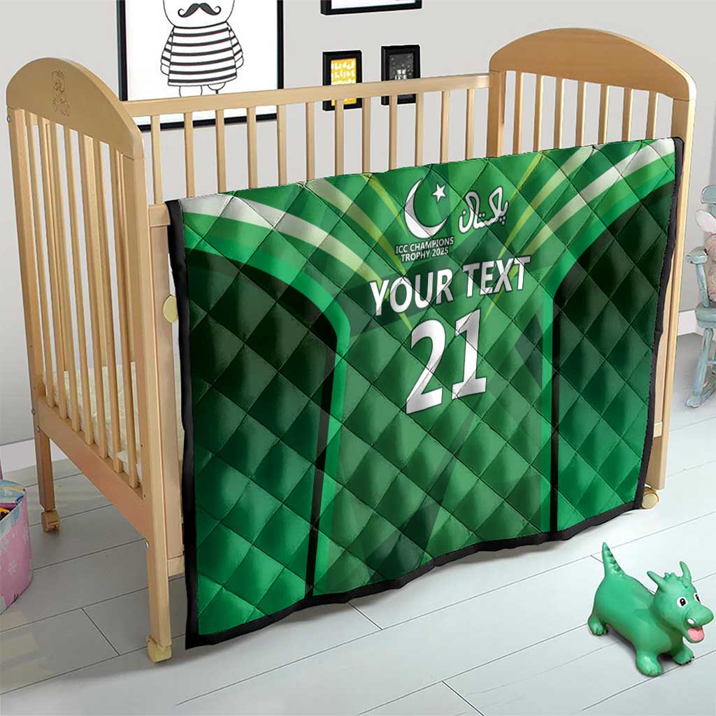 Pakistan Cricket Custom Quilt The Green Shirts with Sporty Pattern - Wonder Print Shop