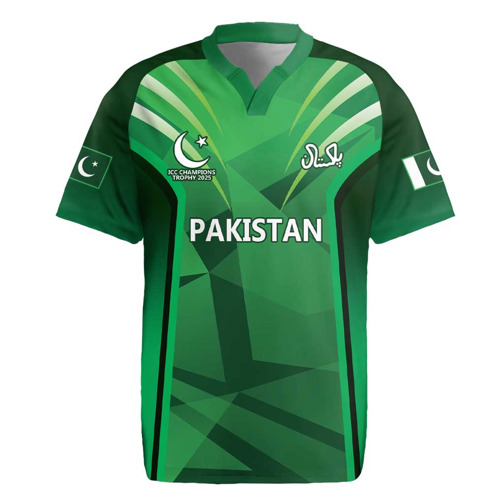 Pakistan Cricket Custom Rugby Jersey The Green Shirts with Sporty Pattern - Wonder Print Shop